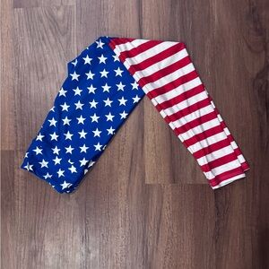 LuLaRoe Blue and White Star Leggings